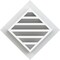 Ekena Millwork Diamond Gable Vent Functional, PVC Gable Vent w/ 1" x 4" Flat Trim Frame, 24"W x 24"H GVPDI24X2401FUN - alternate 4